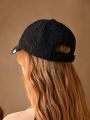 HARRY POTTER X SHEIN Deathly Hallows Black Plush Baseball Cap