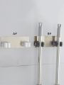 Adhesive Multi-Purpose Hook Wall Mounted Mop Organizer Holder Rack Brush Broom Hanger Hook Kitchen Bathroom Strong Hook