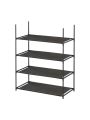 10 Tiers Shoe Rack, Simple Houseware 10-Tier Shoe Rack Storage Organizer 30-Pair, Easy Assembled Shoe Tower Stand, Sturdy Shoe Stand, Non-Woven Fabric Shoe Shelf Organizer Closet for Home, Black