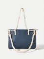 SHEIN BIZwear Braided Strap Minimalist Shoulder Bag