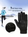 ATARNI Winter Gloves Anti-slip Touch Screen Gloves Warm Gloves Flexible Outdoor Sports Gloves Cold Weather Gloves for Men and Women, Black