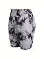 Yoga Basic Plus Size Tie-Dye Sports Shorts