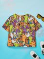 SCOOBY-DOO X SHEIN Tween Boy Cartoon Graphic Tee