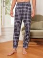 Men's Plaid Patterned Loungewear Pants