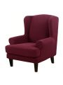 Wingback Armchair Cover Stretch Slipcover Elastic Wing Chair Cvoer Protector 2 Pieces