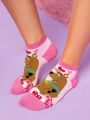 SCOOBY-DOO X SHEIN 2pairs Romantic Valentine'S Day Women'S Short Socks