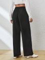SHEIN Essnce Double-breasted Decorative Buckle Trousers