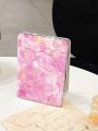 Maryam Alam Pink Marble Pattern Dual Sided Portable Mirror
