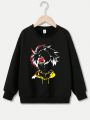 Tween Boy Figure Graphic Thermal Lined Sweatshirt