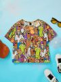 SCOOBY-DOO X SHEIN Tween Boy Cartoon Graphic Tee