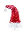 6FT Hinged Fir Artificial Top Christmas Tree, Xmas Tree Bendable Santa Hat Style Christmas Tree Holiday Decoration