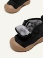 Cozy Cub Boys' Black Fashionable Trendy Design Elegant Vintage Comfortable & Warm Shoes