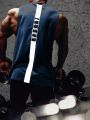 Men's Letter Print Sports Tank Top