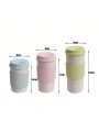 Reusable To-Go Travel Coffee-Cup Portable Cups, 350ml Leakproof Mug Coffee Cup for Hot & Cold Water Coffee and Tea, Rice Husk Fibre, Ultra Lightweight