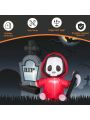 Gymax 5FT Halloween Inflatable Tombstone & Reaper Combo w/ LED & Waterproof Blower