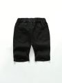 Teen Boys' Casual Comfortable Distressed Denim Shorts For Streetwear
