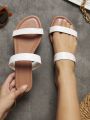 Women'S White Versatile Flat Sandals