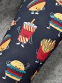 SHEIN Young Boy French Fries & Letter Graphic PJ Set