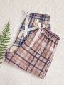 2pcs Women's Plaid Pajama Bottoms