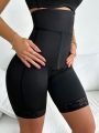Women's High Waist Lace Splice Front Button Closure Body Shaper Underwear