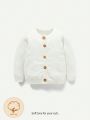 Cozy Cub Baby Girls Preppy Style Loose Long Sleeve Round Neck Cardigan
