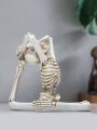 1pc Halloween Yoga Skeleton Statue Skull Polyresin Craft Ornament Photography Prop