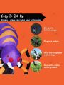Joiedomi 9 ft Long Halloween Inflatable Spider with Built-in LEDs, Blow Up Floating Spider with Creepy Legs for Halloween Outdoor Decorations, Yard Lawn Garden Holiday Party Decoration