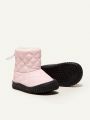 Cozy Cub Girls' Pink Snow Boots, Fashionable Design, Comfortable And Warm
