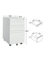 Metal Filling Cabinets for Office Home, Rolling Mobile File Cabinets for Legal Letter