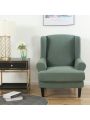Wingback Armchair Cover Stretch Slipcover Elastic Wing Chair Cvoer Protector 2 Pieces