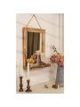 Wall Mirror with Shelf, 20 x 16 inch Farmhouse Decor Wall Mirror Hanging for Bathroom, Vanity, Bedroom, Entryway, Living Room