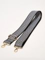 Two Tone Chevron Graphic Bag Strap