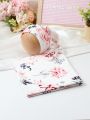Newborn Photography Floral Print Blanket & Hat