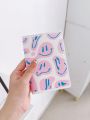 SHEIN X Dedraw Studio Pink Twisted Fluid Face Passport Cover, Personalized Passport Holder