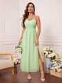 Solid Chiffon Cami Bridesmaid Dress