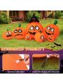 Gymax 9.5FT Long Halloween Inflatable Pumpkin & Black Cat Yard Decor w/ LED Lights