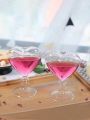 Heart-shaped Glass Cup With Straw For Women, Ins Style Suitable For Yogurt Drinks, Juice, Cocktails In Summer