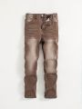 SHEIN Vintage Distressed Jeans For Tween Boys