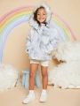 Little Girls' Tie Dye Hooded Warm Jacket