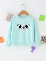 Young Girls Cartoon Graphic Sweatshirt