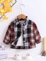 Baby Girls' Casual Plaid Patchwork Long Sleeve Jacket