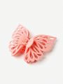 1pc Large Double Layer Hollow Out Butterfly Hair Clip For Women, Shark Style Matte Hair Claw Styling Tool