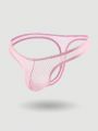 Men's Solid Color Mesh Thong