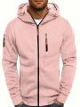 SHEIN Men's Zipper Front Drawstring Hoodie