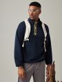 In My Nature Men'S Color Block Half-Zip Outdoor Fleece Pullover With Buttons