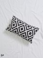 1pc Geometric Pattern Lumbar Pillowcase Without Filler, Modern Throw Pillow Cover For Sofa