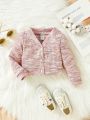 Baby Girls' Marble Knit Button Front Cardigan