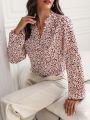 Women's All Over Print Notched Collar Shirt