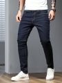 Men'S Plus Size Pocketed Jeans