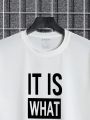 Men Slogan Graphic Tee